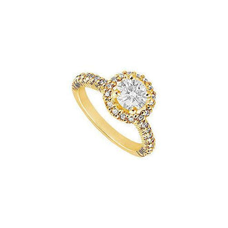 Diamond Engagement Ring : 14K Yellow Gold - 1.25 CT Diamonds