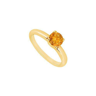 Citrine Ring : 14K Yellow Gold - 1.00 CT TGW