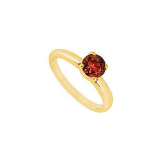 Garnet Ring : 14K Yellow Gold - 1.00 CT TGW