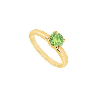 Peridot Ring : 14K Yellow Gold - 1.00 CT TGW