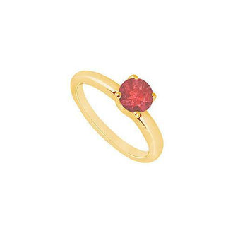 Ruby Ring : 14K Yellow Gold - 1.00 CT TGW