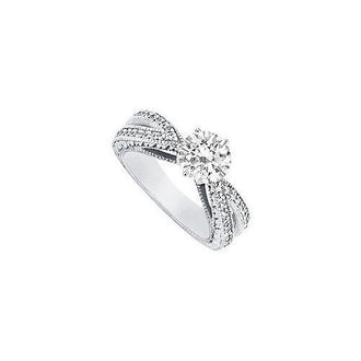 Diamond Engagement Ring : Platinum - 1.00 CT Diamonds