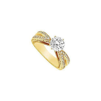 Diamond Engagement Ring : 14K Yellow Gold - 1.00 CT Diamonds