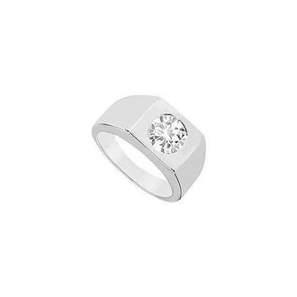 Mens Diamond Ring : 14K White Gold - 0.25 CT Diamonds