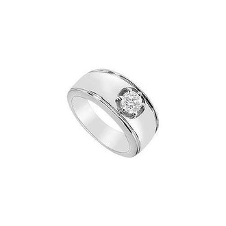 Mens Diamond Ring : 14K White Gold - 1.00 CT Diamonds