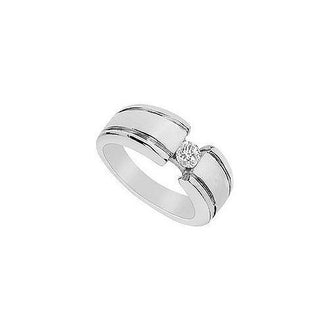 Mens Diamond Ring : 14K White Gold - 0.25 CT Diamonds