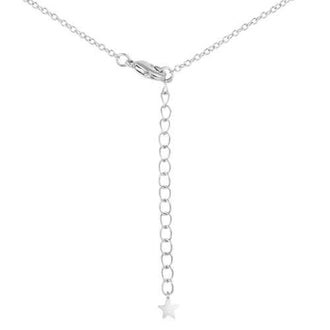 .32Ct Rhodium Star Necklace with Shimmering CZ