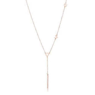 Stainless Steel Rose Goldtone LOVE Necklace