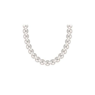 Akoya Cultured Pearl Necklace : 14K White Gold  5 MM