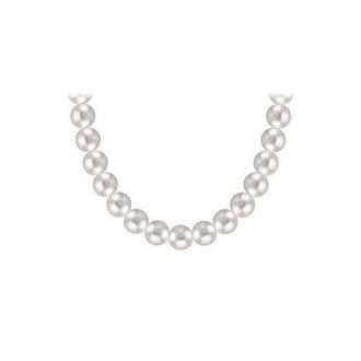 Akoya Cultured Pearl Necklace : 14K White Gold  9 MM