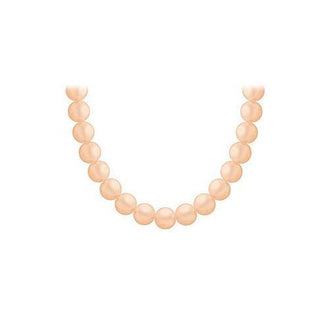 Akoya Cultured Pearl Necklace : 14K White Gold  8 MM