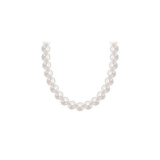 Akoya Cultured Pearl Necklace : 14K White Gold  4 MM