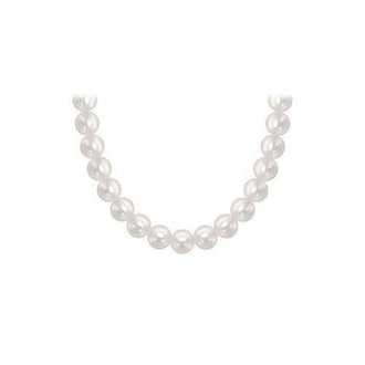 Akoya Cultured Pearl Necklace : 14K White Gold  8 MM