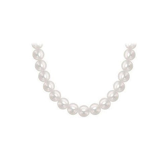 Akoya Cultured Pearl Necklace : 14K White Gold  9 MM