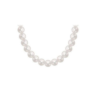 Akoya Cultured Pearl Necklace : 14K White Gold  10 MM