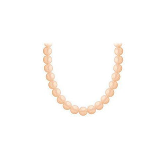 Akoya Cultured Pearl Necklace : 14K Yellow Gold  4 MM