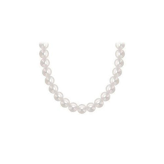 Akoya Cultured Pearl Necklace : 14K Yellow Gold  5 MM