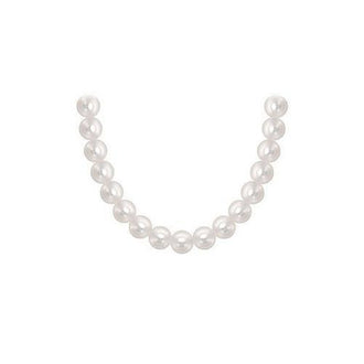 Akoya Cultured Pearl Necklace : 14K Yellow Gold  7 MM