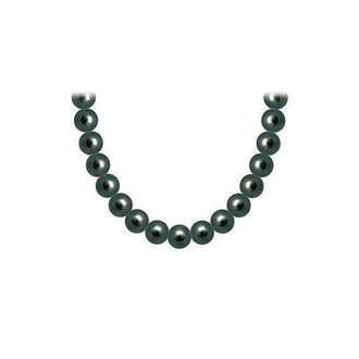 Tahitian Pearl Necklace : 18K White Gold  8.00 - 10.00  MM