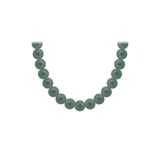 Tahitian Pearl Necklace : 18K White Gold  8.00 - 10.00 MM