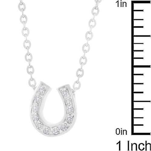 Bezel Horseshoe Pendant