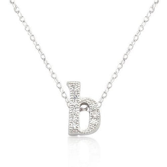 Micro-Pave Initial B Pendant