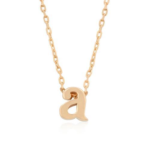 Rose Gold Finish Initial A Pendant