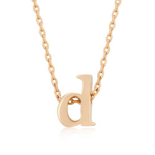 Rose Gold Finish Initial D Pendant