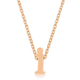 Rose Gold Finish Initial I Pendant