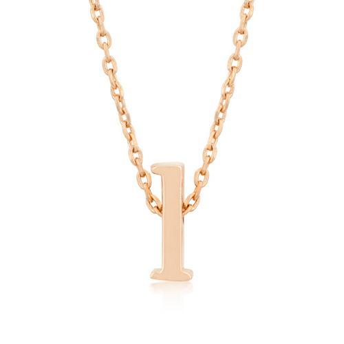 Rose Gold Finish Initial L Pendant