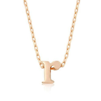 Rose Gold Finish Initial R Pendant