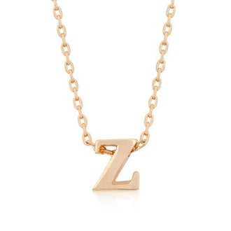 Rose Gold Finish Initial Z Pendant