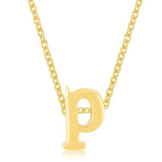 Golden Initial P Pendant