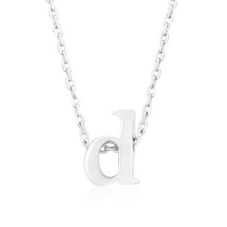 Rhodium Plated Finish Initial D Pendant