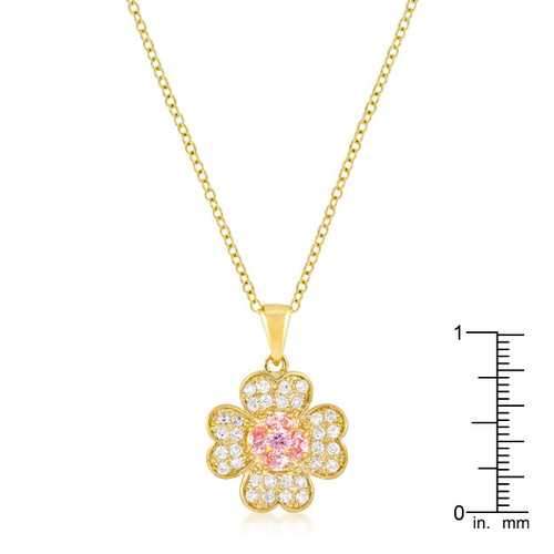 Goldtone Lucky Clover Pendant