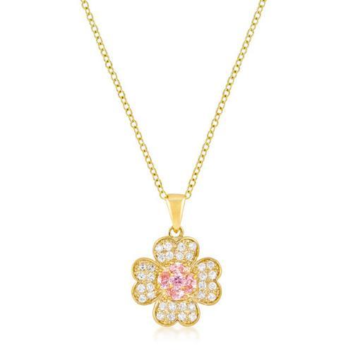 Goldtone Lucky Clover Pendant