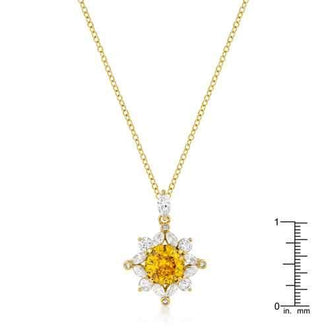 Classic Sun Pendant in Goldtone