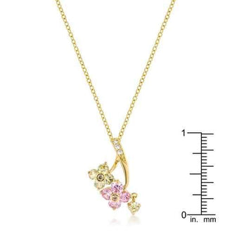 Golden Floral Couplet Pendant