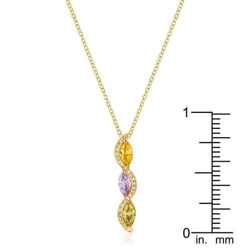 Golden Marquise Teardrop Pendant