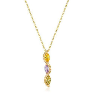 Golden Marquise Teardrop Pendant