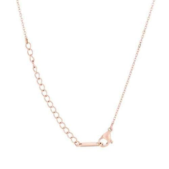 Elaina Rose Gold Stainless Steel G Initial Necklace