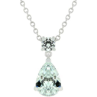 Chandelier Pear Cubic Zirconia Pendant