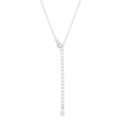 Classic Cubic Zirconia Sterling Silver Drop Necklace