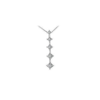 Diamond Journey Pendant : 14K White Gold - 1.00 CT Diamonds