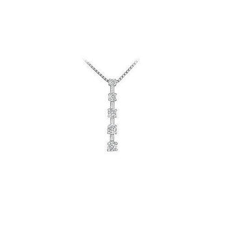 Diamond Journey Pendant : 14K White Gold - 0.50 CT Diamonds