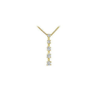 Diamond Journey Pendant : 14K Yellow Gold - 0.50 CT Diamonds