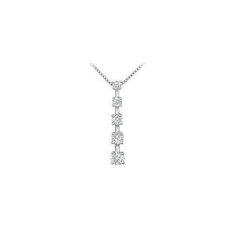 Diamond Journey Pendant : 14K White Gold - 1.00 CT Diamonds