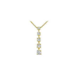 Diamond Journey Pendant : 14K Yellow Gold - 1.00 CT Diamonds