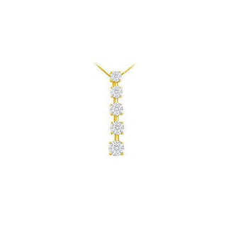 Diamond Journey Pendant : 14K Yellow Gold - 1.50 CT Diamonds