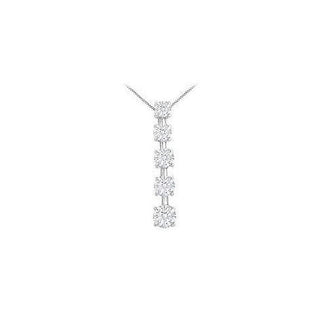 Diamond Journey Pendant : 14K White Gold - 2.00 CT Diamonds